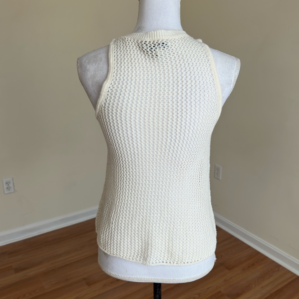 NWT American Eagle Crochet Tank Top Flamingo Pineapple Embroidered Small - Picture 5 of 10